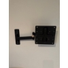 Image 1 :  black full-motion articulating television wall mount bracket designed to swivel and tilt for adjust