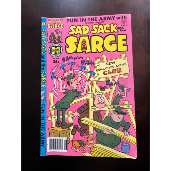  vintage comic book titled Sad Sack and the Sarge from Harvey Comics. It appears to be a collectible