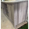 Image 3 : Wooden Grey Media Console Table Or T.V Stand Lots of Storage! 55"x24"x31"t