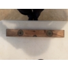 Image 4 : Wooden carpenter's level with brass fittings and inset bubble vial, featuring two viewing windows. T