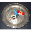 Image 2 : Two Tested Chrome Metal Lamps w/ Silver Plated Dishes & Camel Lighter