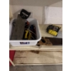 Image 2 : Bucket of hand tools, Black+Decker power screwdriver, brand new roll of rope and handsaw