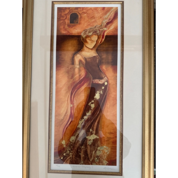  Framed giclée print of the watercolor painting "Venice" by Henri-Edmond Cross. 