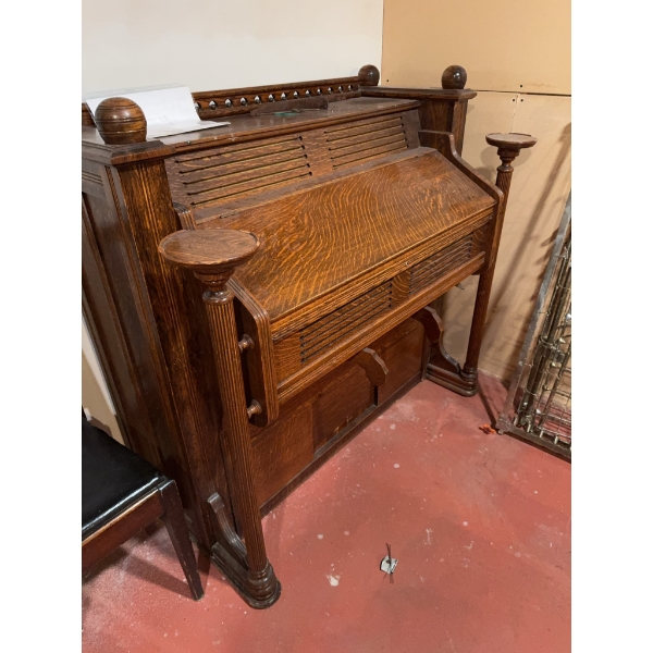 Sherlock Manning pump organ made in London, Canada. The organ features multiple stops and wood const