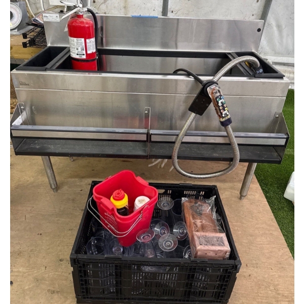 Stainless Steel Bar Station w/Accessories-Commercial Grade Equipment 42x23x35"tall