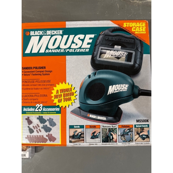 Black and decker mouse sander/polisher brand new and HH ultra work insole brand new
