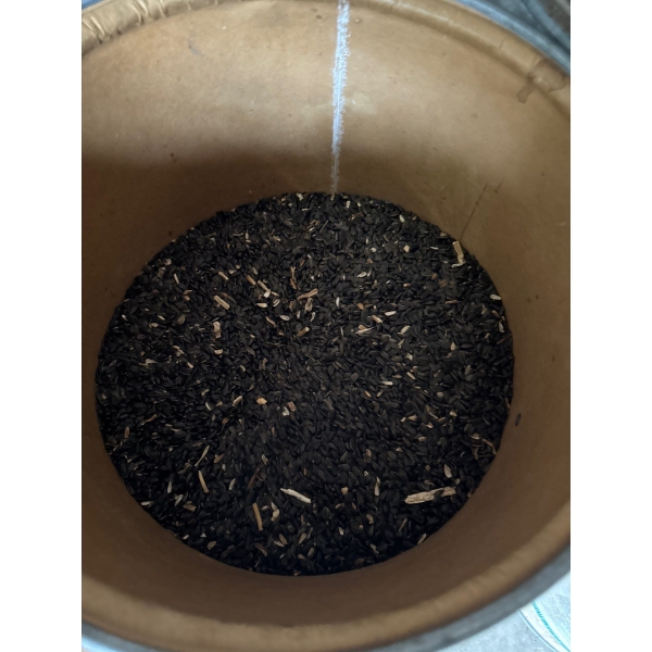 Pile of birdseed containers. Some still have birdseed. and unknown contents, just good for storage. 