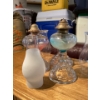 Image 3 : collection of vintage glass oil lamps, also known as kerosene or hurricane lamps. 
Function: These l