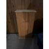 Image 2 : Wooden storage cabinet with double doors featuring interior shelving suitable for organizing CDs or 