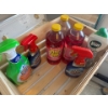 Image 1 : Bundle of bottles of cleaning supplies such as pine sol, vim and oxi clean