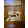 Image 1 : Singer, sewing machine and clock, Elkridge crafts clock, and made in Alberta antique sewing desk and