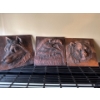 Image 1 : Three beautiful square animal wall art decor, one wolf, one eagle and one bear