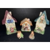 Image 1 : Vintage Tealight Ceramic Collectible Houses & Figurines- Cottage Collectibles