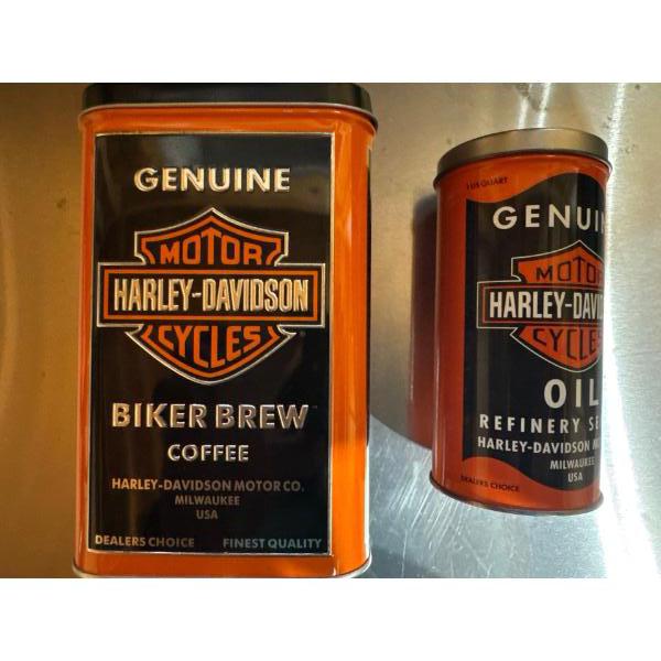 Genuine Harley Davidson biker brew coffee still in bag. Genuine Harley Davidson candle together