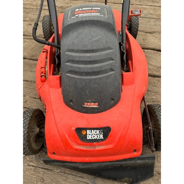 Lawn hog electric 18 inch mulching mower.
