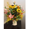 Image 1 : Fake flower bouquet with vase