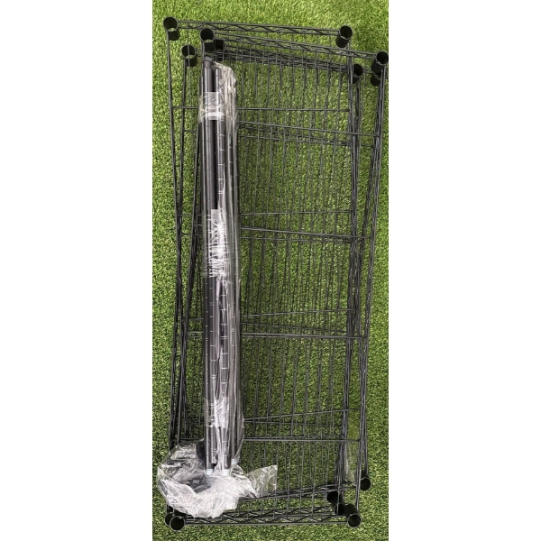 Uline Snap Together Black Single Metal Shelf For Storage Needs