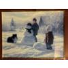 Image 2 : Framed art print titled "Winter Friends" by American artist Robert Duncan. Artist: Robert DuncanTit