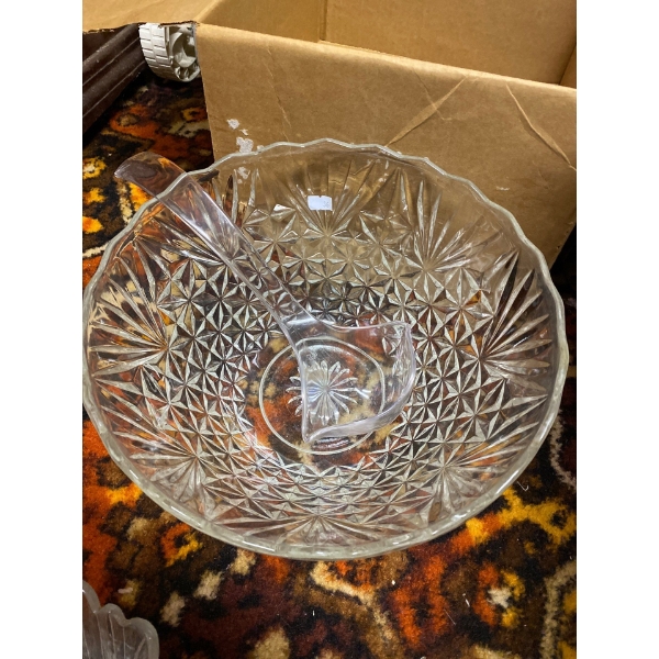 Various various glass, serving trays and bowl