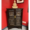 Image 1 : - Asian Antique Hand Carved Cabinet  This cabinet is handcrafted and structured with wooden pegs and