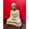 Image 1 : Large Stone Seated Buddha Garden Statue, 22" Tall, 18" Wide