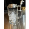Image 4 : Etched glass eagle with stainless steel eagle lid stein.
