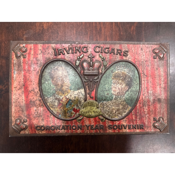  rare vintage collectible cigar tin produced by J. Hirsch & Sons Limited of Montreal. 
It is a "Coro