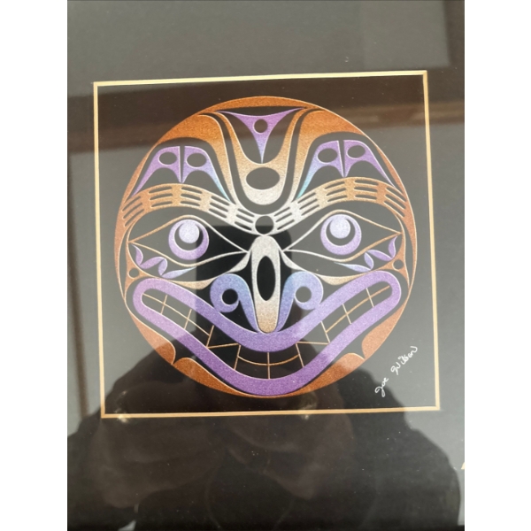  framed artwork is a piece titled "Earth (The Wolf)" from the Elements Series created by Coast Salis