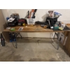 Image 1 : Six foot wooden folding table, contents not included