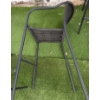 Image 4 : Set of Style Selections Pelham Bay Wicker & Metal Stackable Matte Steel Framed Barstools-30"tall