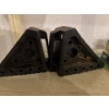 Image 1 : Rubber wheel chocks, designed to prevent vehicles from moving unintentionally while parked or during