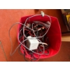 Image 1 : Container of chargers, plug ins, cables.