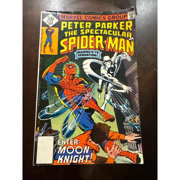  collectible comic book, specifically Peter Parker, The Spectacular Spider-Man #22 from September 19