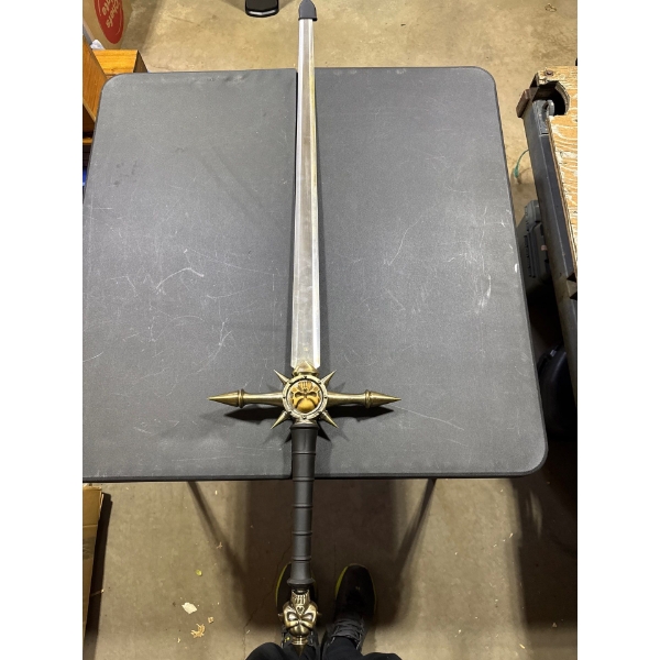 skull heavy stainless steel  sword 