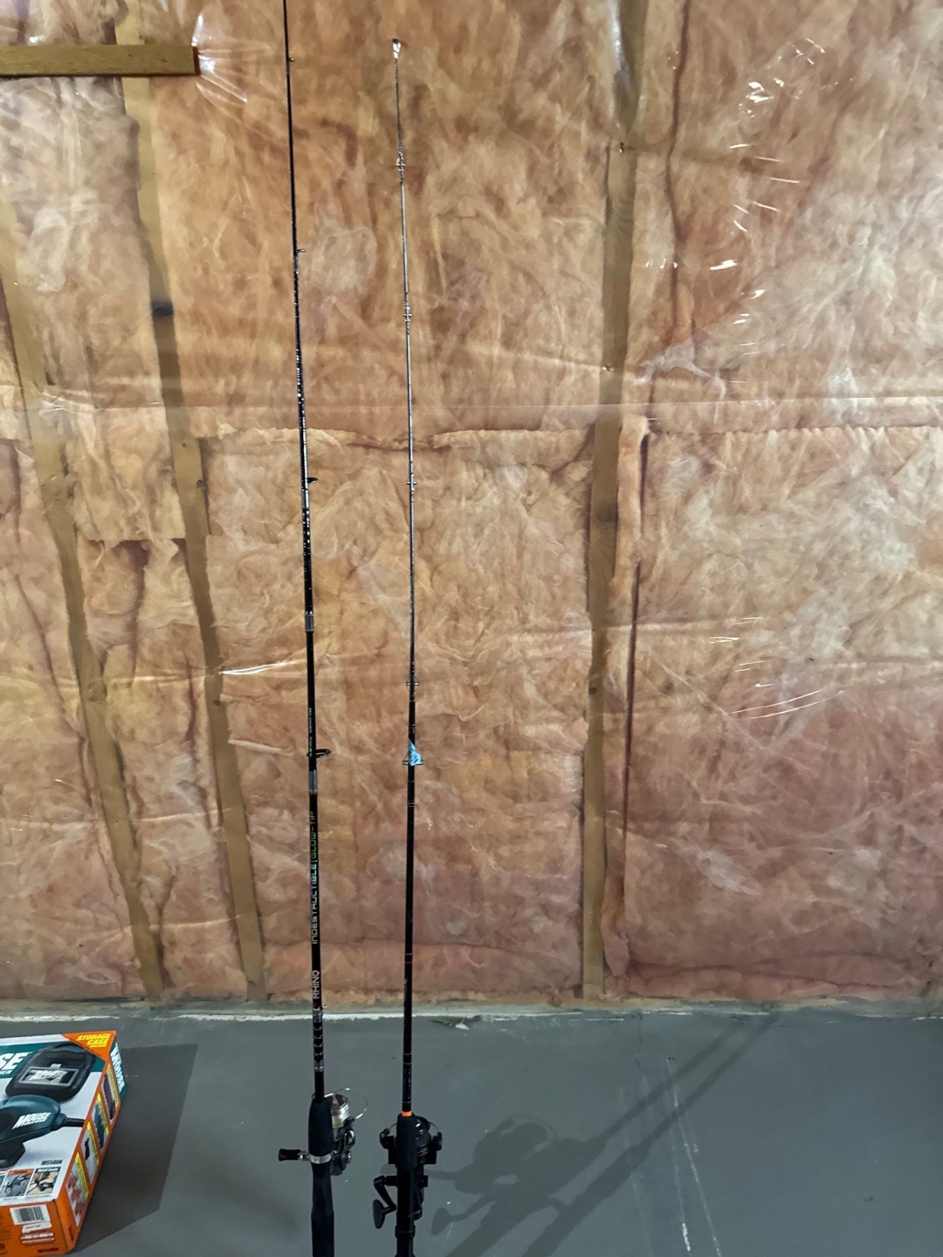 Rino indestructible glow tip fishing rod and unknown brand 2 rod and ...