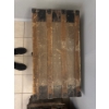 Image 2 : 100 plus year old train vintage luggage trunk featuring reinforced latches, a worn exterior finish