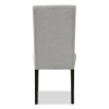 Image 2 : Verona Dining Chair with Linen-Look Fabric, Wood - Light Grey 2 CHAIRS