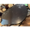 Image 5 : Dining set featuring an oval-shaped wooden table with dark finish and leaf extensions, accompanied b