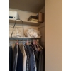 Image 2 : HP DeskJet 3752 wireless printer with original box, plus assorted clothing, hangers, and miscellaneo