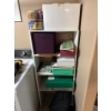 Image 1 : Shelf with all contents included, including bag at bottom.  Scrapbooking or card making supplies