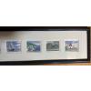 Image 1 : framed collection of four signed watercolor prints by Canadian artist Jin Rong Chen, featuring Nova 