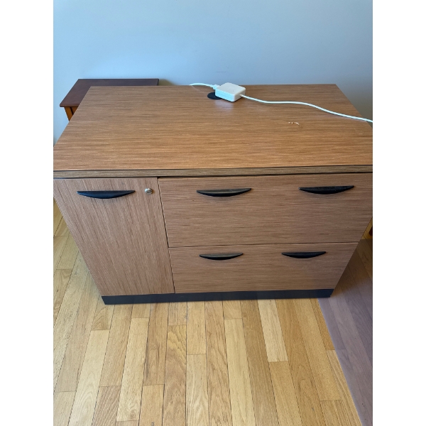  locking storage, filing cabinet slash desk.