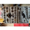 Image 3 : Tap and die set for threading, housed in a hard plastic carry case. Includes multiple dies, taps, ha