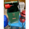 Image 3 : Assorted camping gear, antique lantern, antique Coleman lantern, water jugs, antique cooler, lunchbo