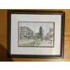 Image 2 :  framed watercolor painting of the Kaiser Wilhelm Memorial Church located on Breitscheidplatz in Ber