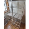 Image 1 : Two shelving racks and the wire shelving rack kit included. Dimensions are 16 and a quarter by 53 ta
