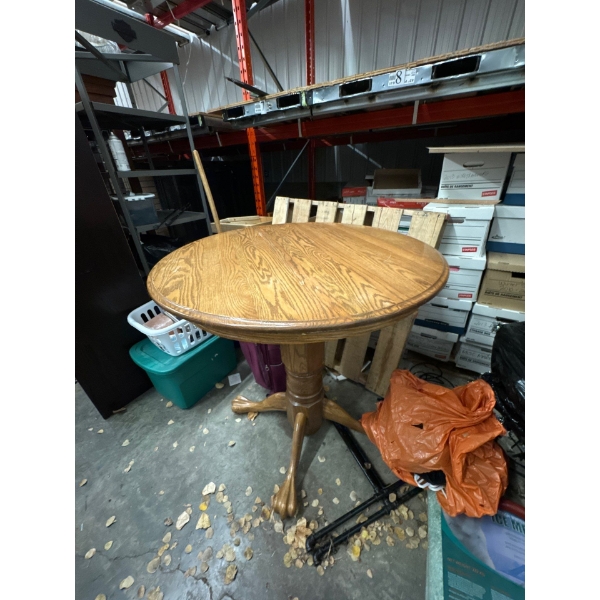 Pedestal table. 42 inch diameter. 42 inch high