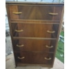 Image 1 : Art Deco Waterfall Chest of Drawers- Dovetailed Drawers & Brass Toned Hardware26"x18"x52"tall