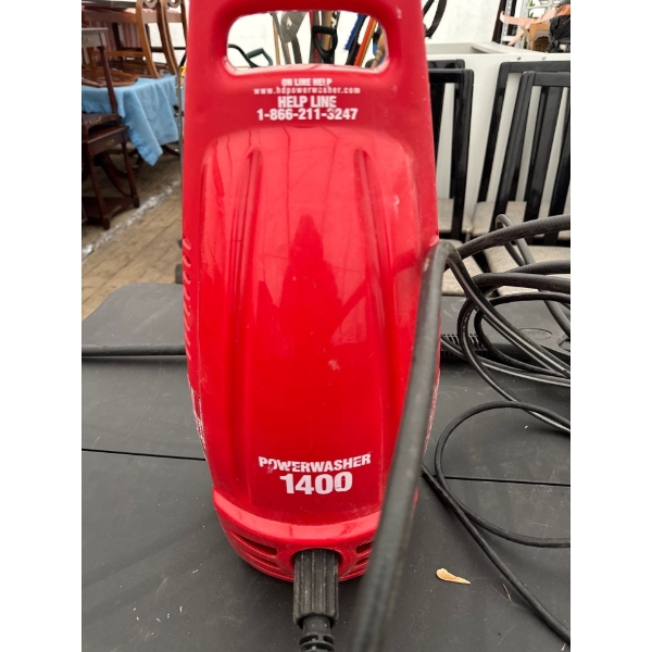Electric power washer 1,400 PSI.