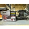 Image 1 : Two power sanders, Chicago Electric five inch random orbital palm sander and Sears Craftsman dual mo